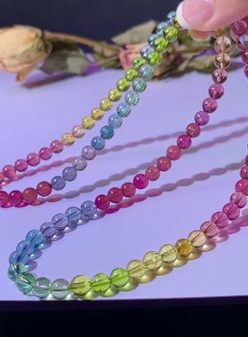 天然玻璃体多圈一物一图彩虹碧玺