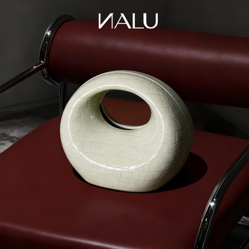 NALU鳄鱼皮纹弹簧纸巾盒高档轻奢
