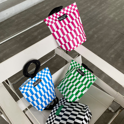 那路设计编织棋盘格圈圈把手