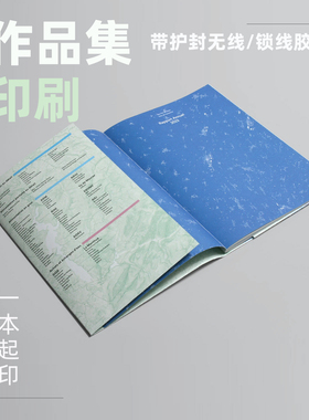 护封样式无线锁线胶装画册印刷企业宣传册定制说明书作品集打印