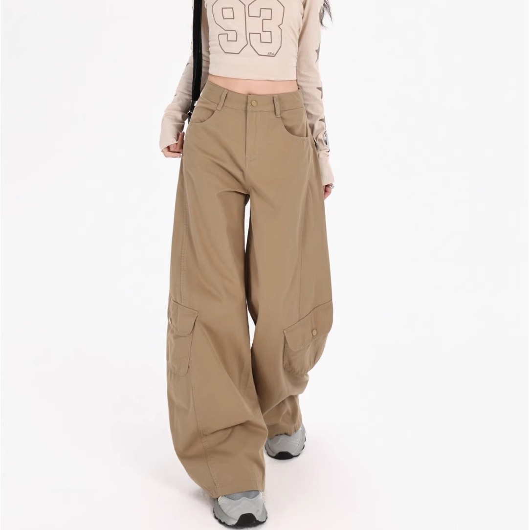 大码美式复古工装裤女2025新款