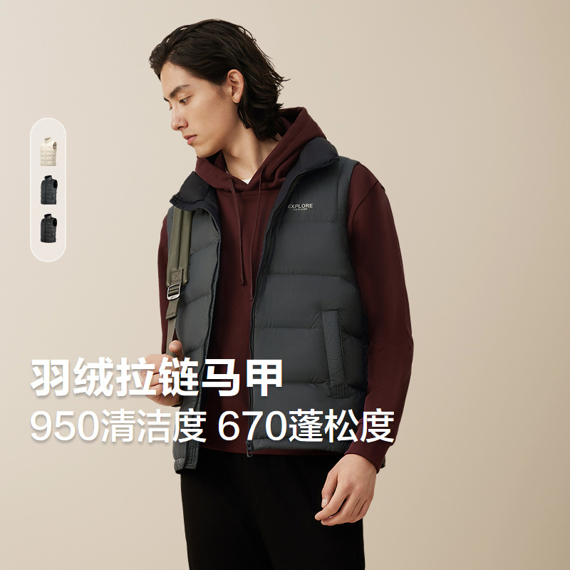 保暖羽绒马甲红豆内衬防滑外套