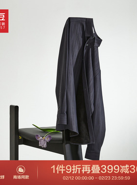 【商场同款】红豆舒适弹力黑色加绒加厚保暖衬衫HP8C123KCD1