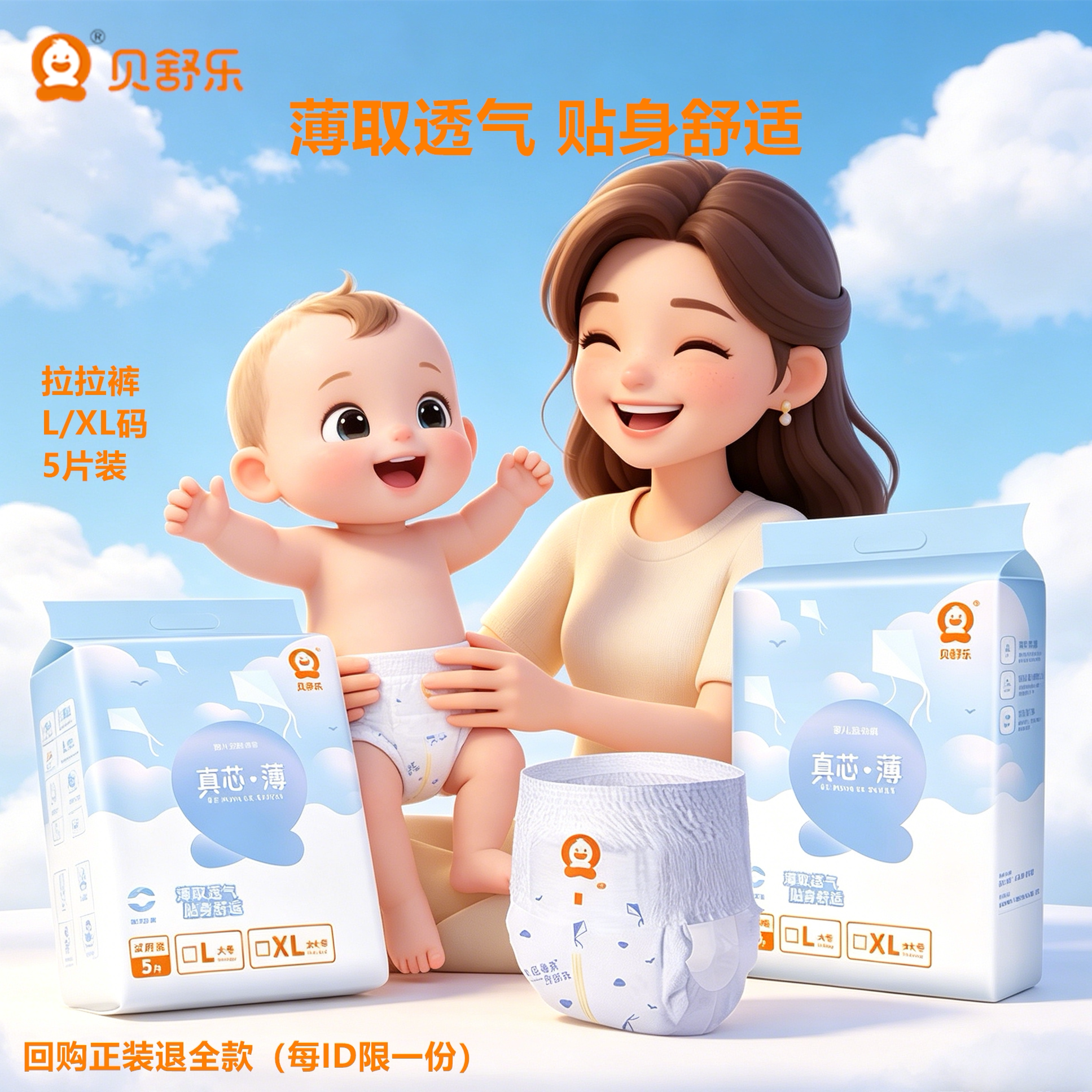 贝舒乐男女宝超薄干爽婴儿拉拉裤图片