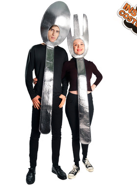 万圣节情侣搞笑男女款餐具服装化妆舞会舞台表演装cosplay表演服