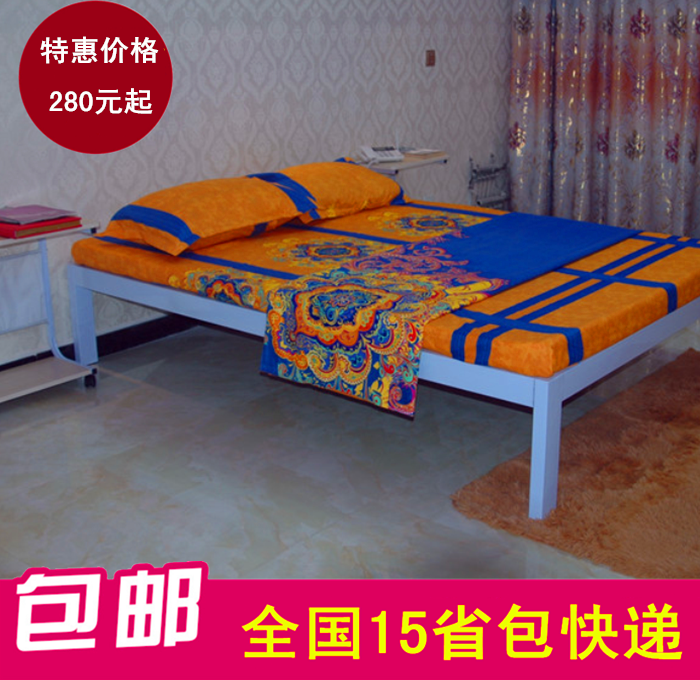 特价包邮双人床床儿童床1.2米铁艺床铁床架1.5米1.8米榻榻米|msdalam kategori perabot kediaman, katil kelas, besi/Keluli katil kayu - dari Buy2taobao.com untuk memberikan perkhidmatan ejen Taobao profesional membeli