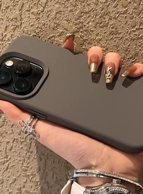 奈斯炭灰色15液态硅胶Z9turbo适用vivo IQOO13/11s手机壳12pro高级neo10/9亲肤7石墨黑6se全包z8简约z7软糯z3