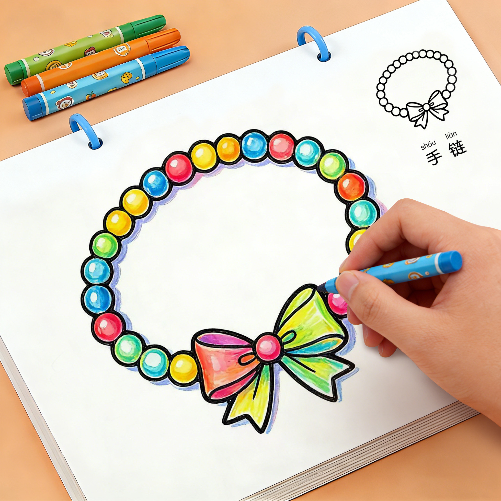 公主涂色画本儿童涂色书幼儿园专用涂鸦书启蒙填色3岁6宝宝画画本