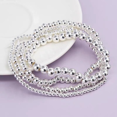 S999足银圆珠散珠DIY配件