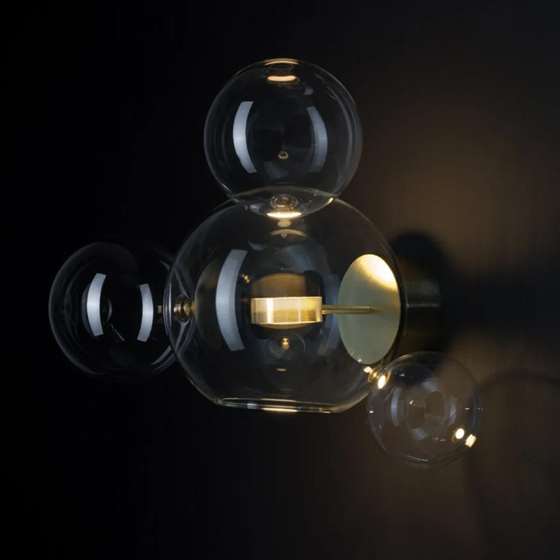 意大利进口GIOPATOC＆SCOOMBES Soffio现代轻奢客厅玻璃壁灯