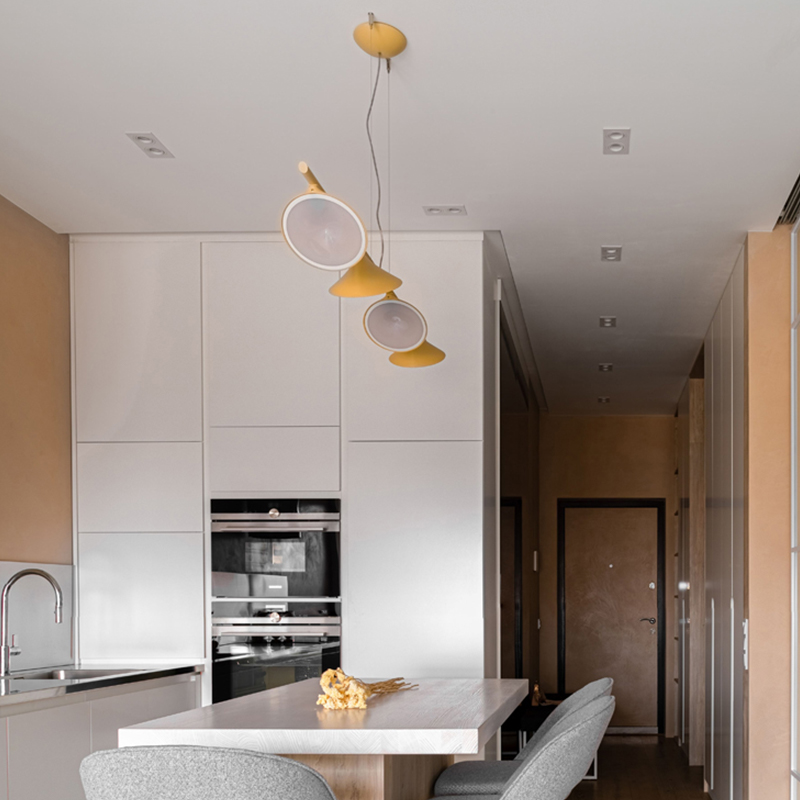 意大利原装进口Axolight orchid现代简约金属餐厅吧台餐桌LED吊灯