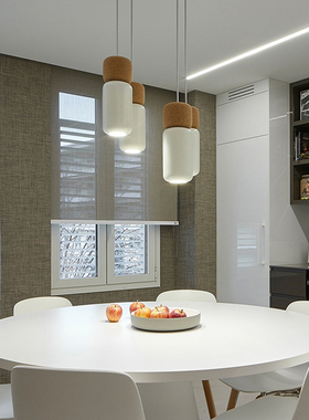 西班牙进口Estiluz Pila北欧原木风餐厅卧室床头吊灯