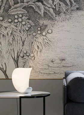 意大利进口Luceplan Curl现代卧室书房简约轻奢创意月牙台灯