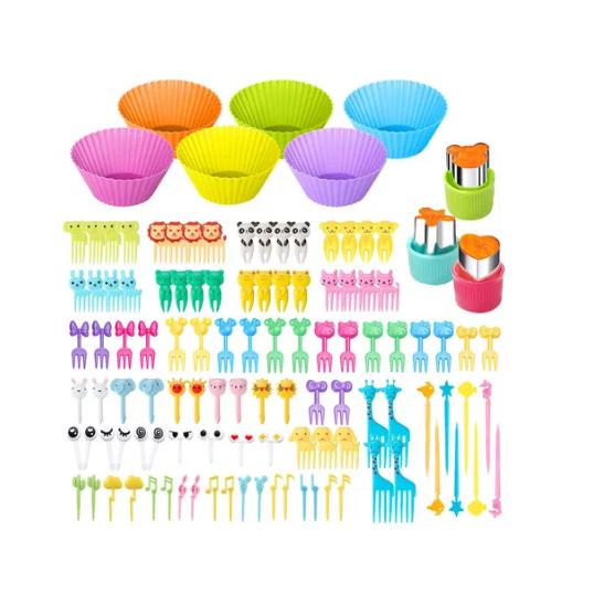 27件套果蔬压花器 卡通水果叉 三明治压模 套装