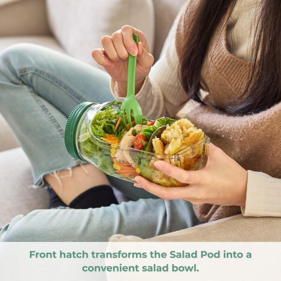 亚马逊爆款Salad Pod Vertical Layering 蔬菜沙拉收纳罐收纳瓶