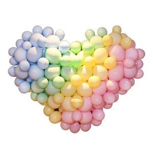 3D立体爱心气球月亮求婚房告白生日创意装饰场景布置七夕情人节