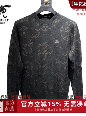 龙达飞【专柜同款】青年男士时尚百搭厚款提花针织羊毛衫S26152Q1