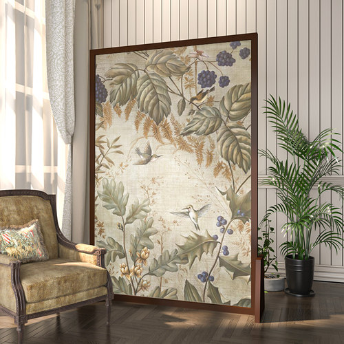 美式乡村屏风隔断实木