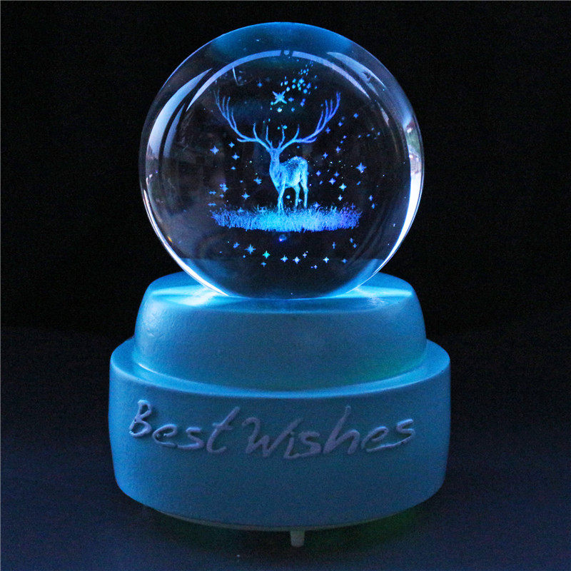 创意水晶球八音盒音乐盒生日礼物同学女生闺蜜女孩子情人毕业圣