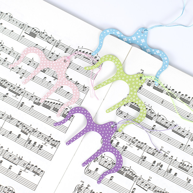 金属m型乐谱夹创意分页夹琴谱固定夹彩色可爱卡通乐谱钢琴谱夹子