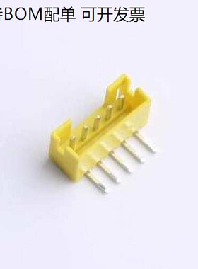 XY-PH2.0-5A21-YT 线对板针座 PH 2.0mm 1x5P 弯插 黄色 弯插,P=2