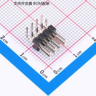 2541WR-2x04P 排针 2x4P 间距:2.54mm 弯插 弯插,P=2.54mm