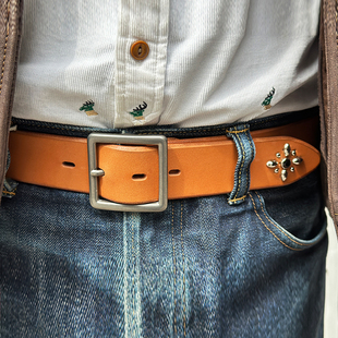 cigar手工定制 赫尔曼橡树鞍革植鞣革 天神养牛款男 手工腰带皮带