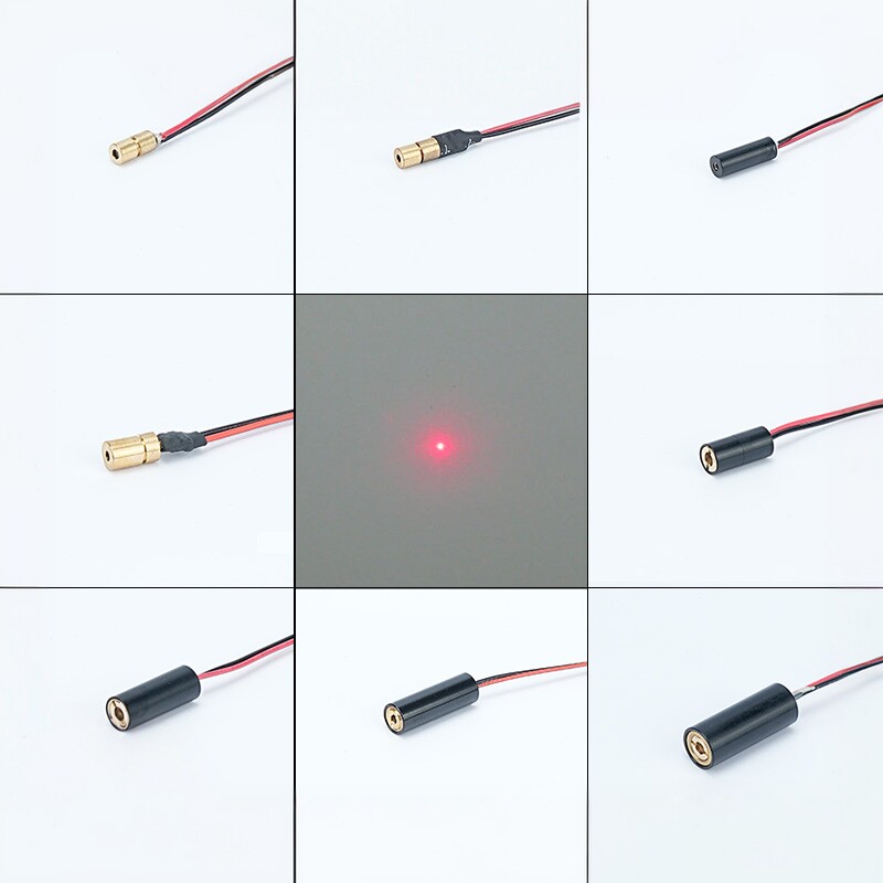 微型小尺寸传感器红光指示器点状激光定位灯十字激光发射器点镭射