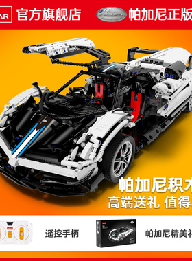 RASTAR星辉正版帕加尼Pagani风之子积木赛车益智拼装玩具遥控跑车