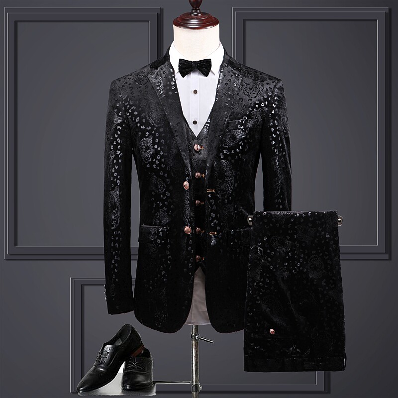 Floral Groom man 's suit suit man Evening dress suit Korean Edition Self cultivation marry suit wedding banquet Hostin the Men's clothing, Suits  category - from Buy2taobao.com to provide professional Taobao agent buy service