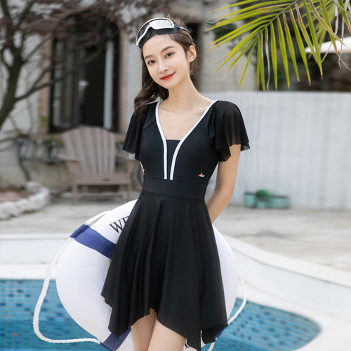 小众不规则裙子女连体泳衣