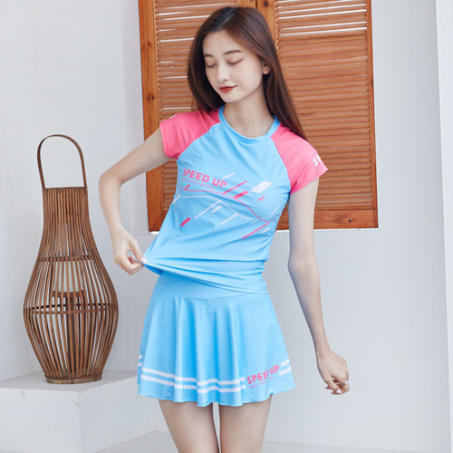 少女游泳衣青少年中大童分体女