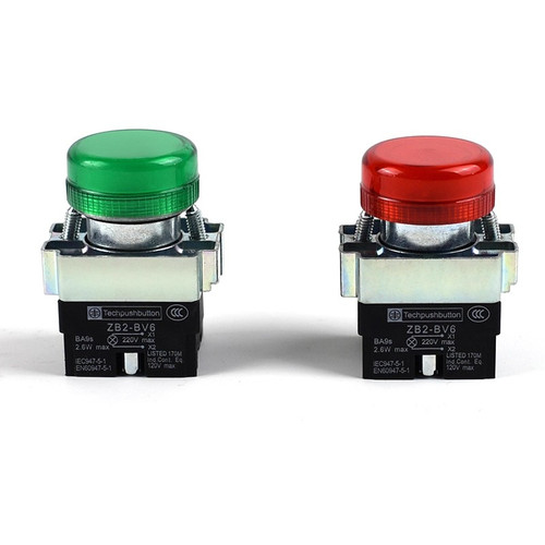 ZB2-BV6指示信号灯红色黄色蓝色绿色XB2氖泡LED电压24V220v380v