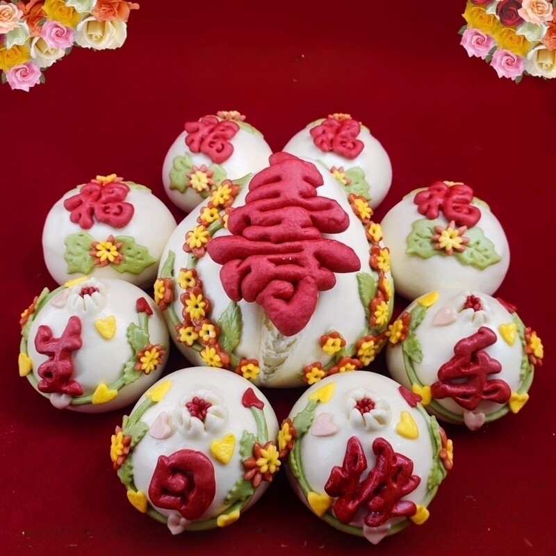 胶东花饽饽老人生日寿桃寿礼盒图片