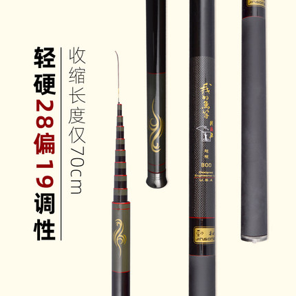 二十四年工厂劲松碳素短节鱼竿溪流竿超轻超硬劲一钓鱼杆湖库手竿