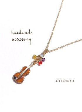 豆记防过敏小提琴项链