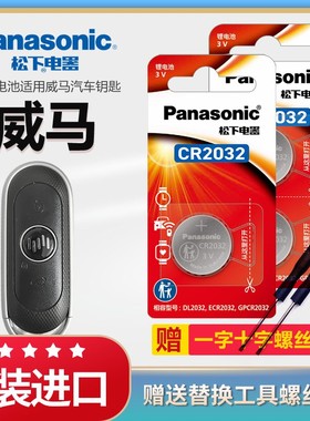 松下纽扣电池威马EX5 E5 EX6 W6 M7汽车钥匙遥控器智能锁匙CR2032