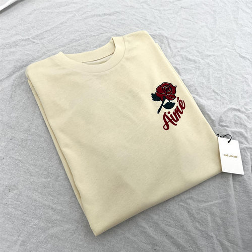 跨境Aime Leon dore unisphere玫瑰花字母LOGO短袖T恤欧美潮流T恤