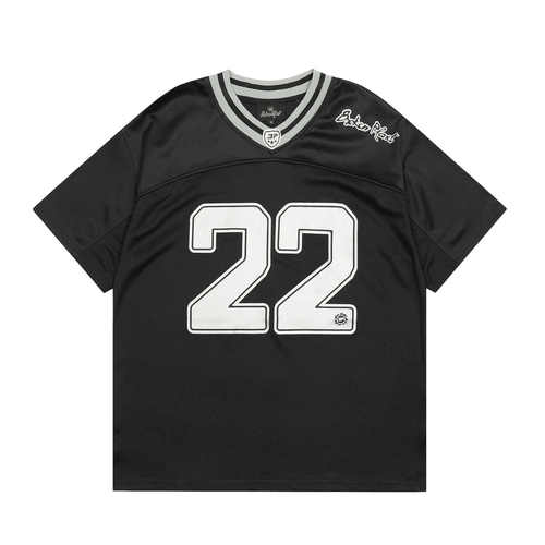 新款BROKEN PLANET网眼刺绣22号印花美式高街宽松运动男女短袖T恤