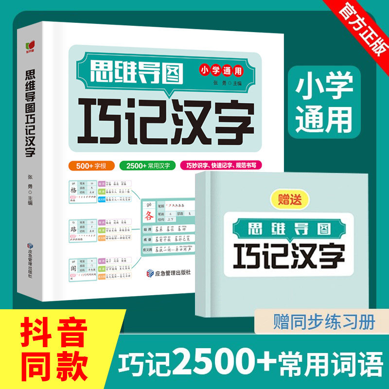 思维导图巧记汉字 生字开花汉字速记速写 汉知简小学生识字认知汉字