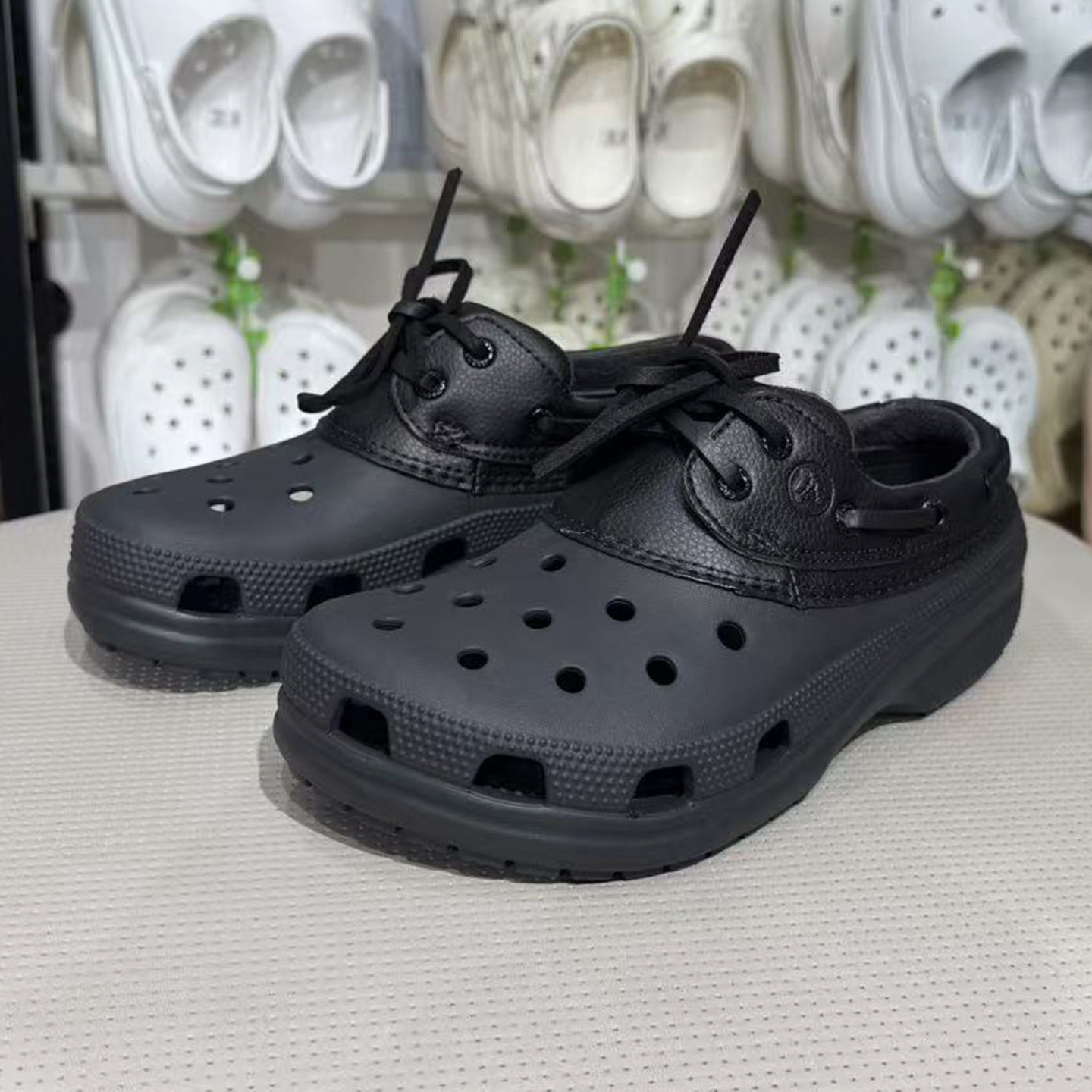 Crocs洞洞鞋卡骆驰男鞋经典元宝鞋绑带帆船休闲户外沙滩鞋212022
