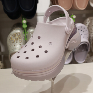 Crocs卡骆驰夏季新款复古小海豚厚底洞洞鞋女鞋沙滩凉拖鞋212811