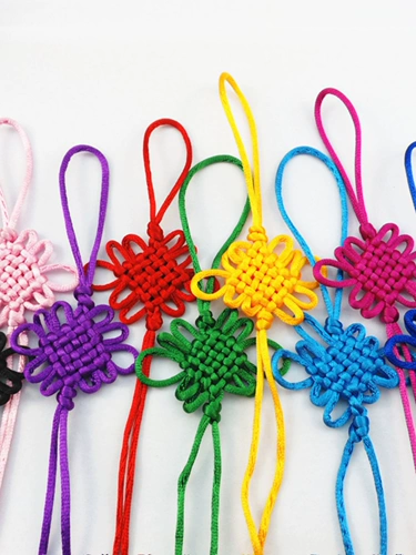 6 панцинисты Lun Pure Color Китайский узел материалов ручной ткацкой аксессуары для ткачества