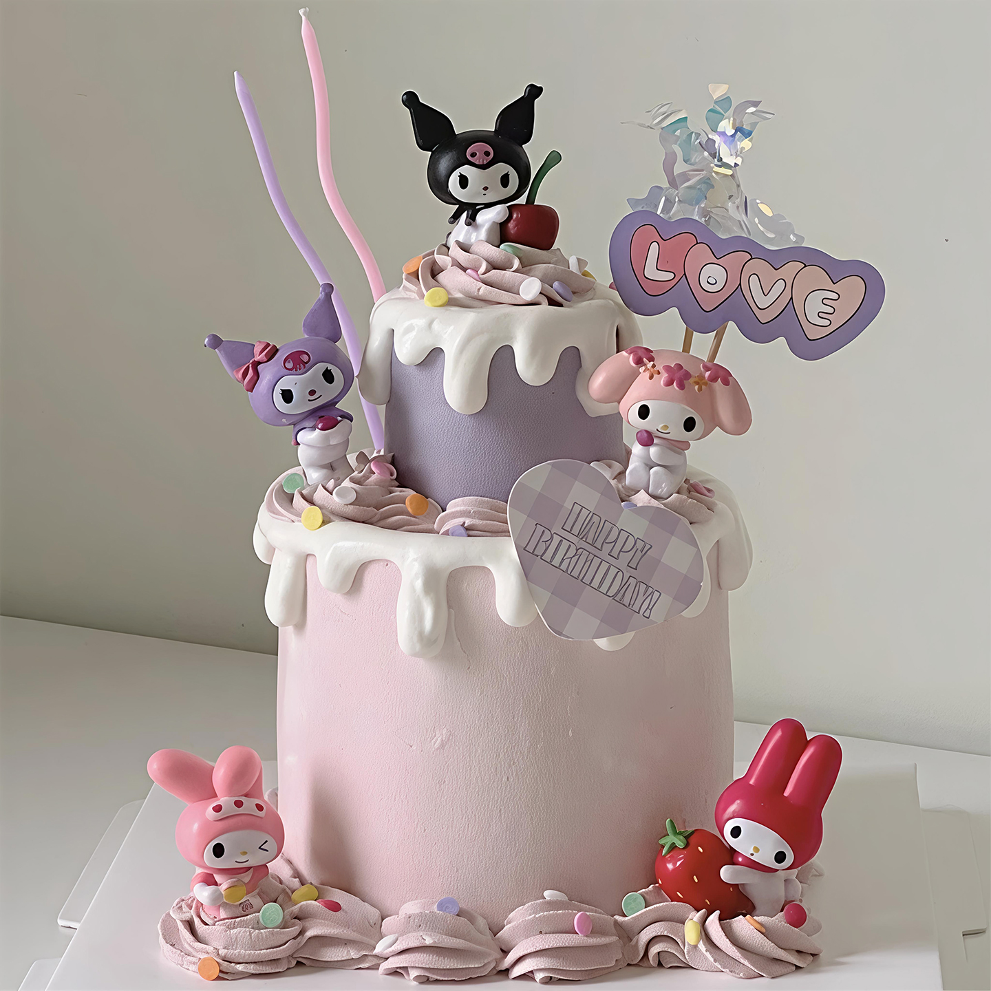 包邮网红烘焙蛋糕装饰摆件ins生日可爱库洛米美乐蒂甜品台插件