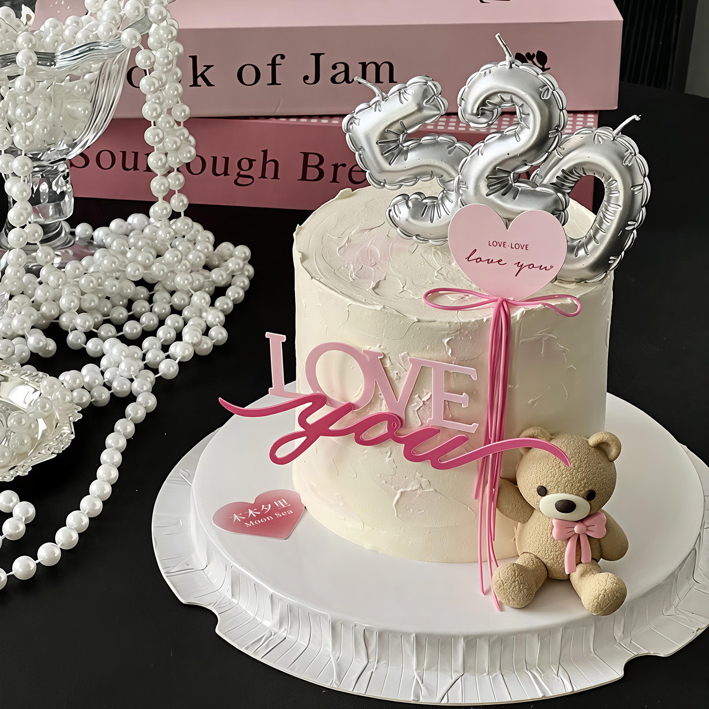 情人节网红烘焙蛋糕装饰插件坐姿小熊银色520数字蜡烛loveyou插件,节庆用品/礼品,蛋糕/烘焙装饰用品,淘宝优惠券,粉丝福利购,淘宝优惠卷