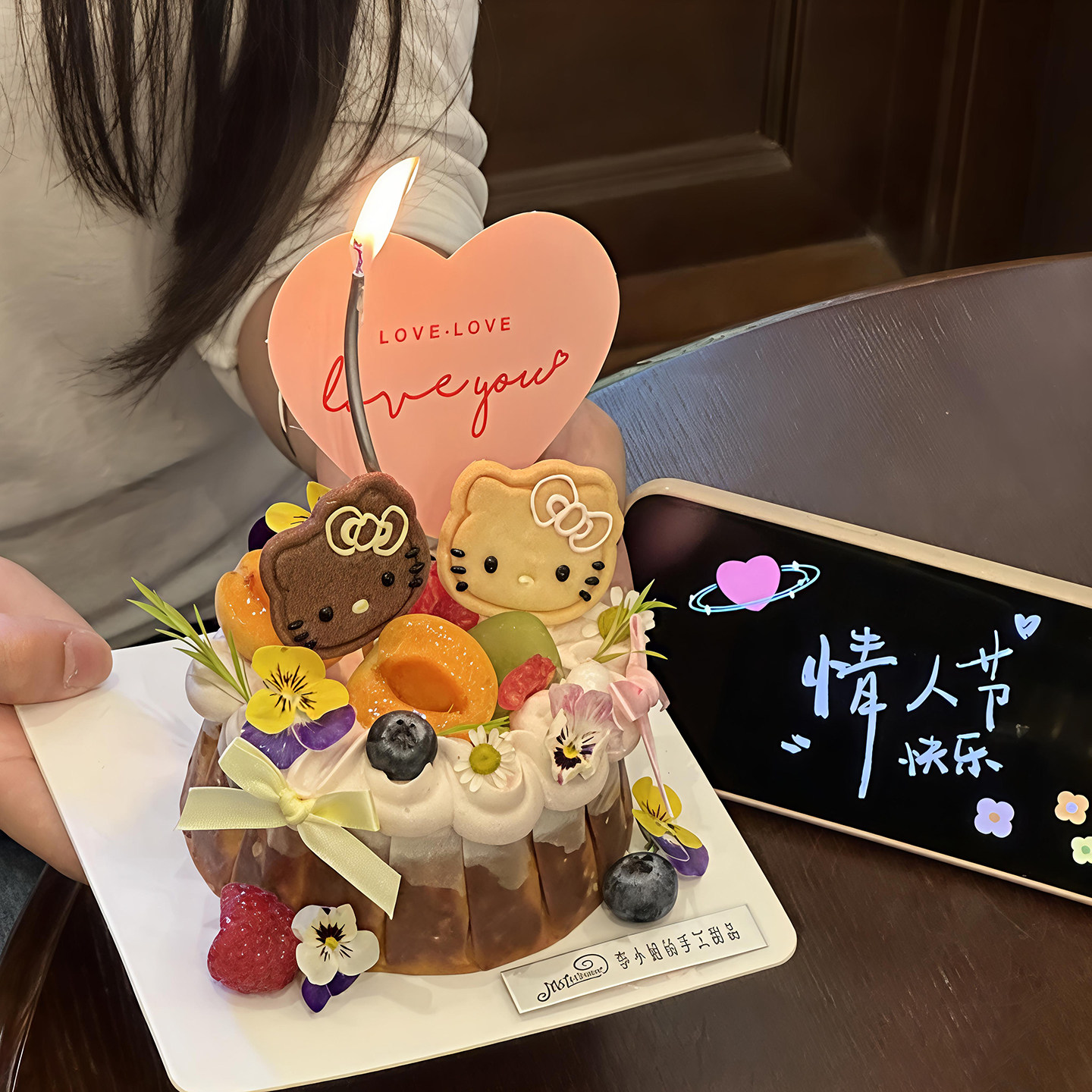 包邮网红2.14情人节巴斯克蛋糕装饰摆件Kitty猫饼干爱心卡片插件,节庆用品/礼品,蛋糕/烘焙装饰用品,淘宝优惠券,粉丝福利购,淘宝优惠卷