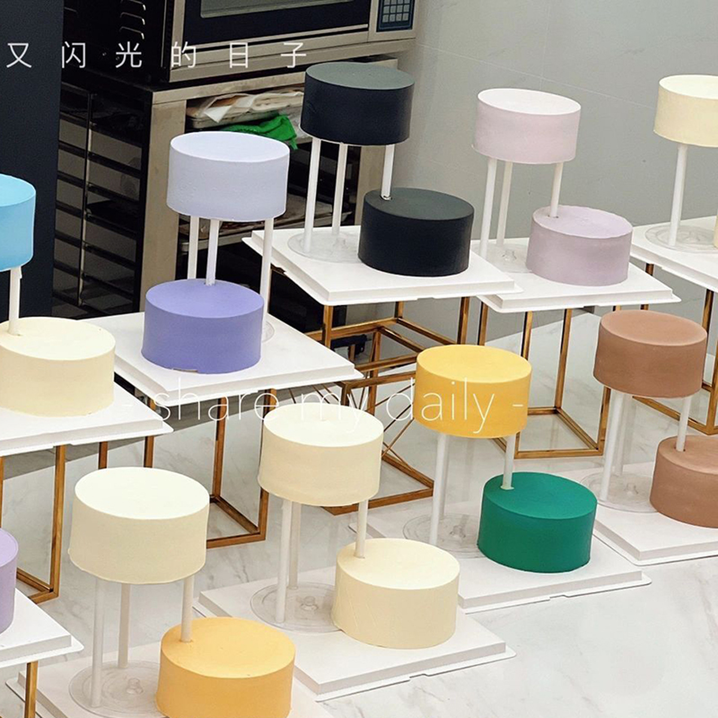 包邮烘焙装饰生日蛋糕摆件网红双层透明塑料打桩盘底托悬浮食品级