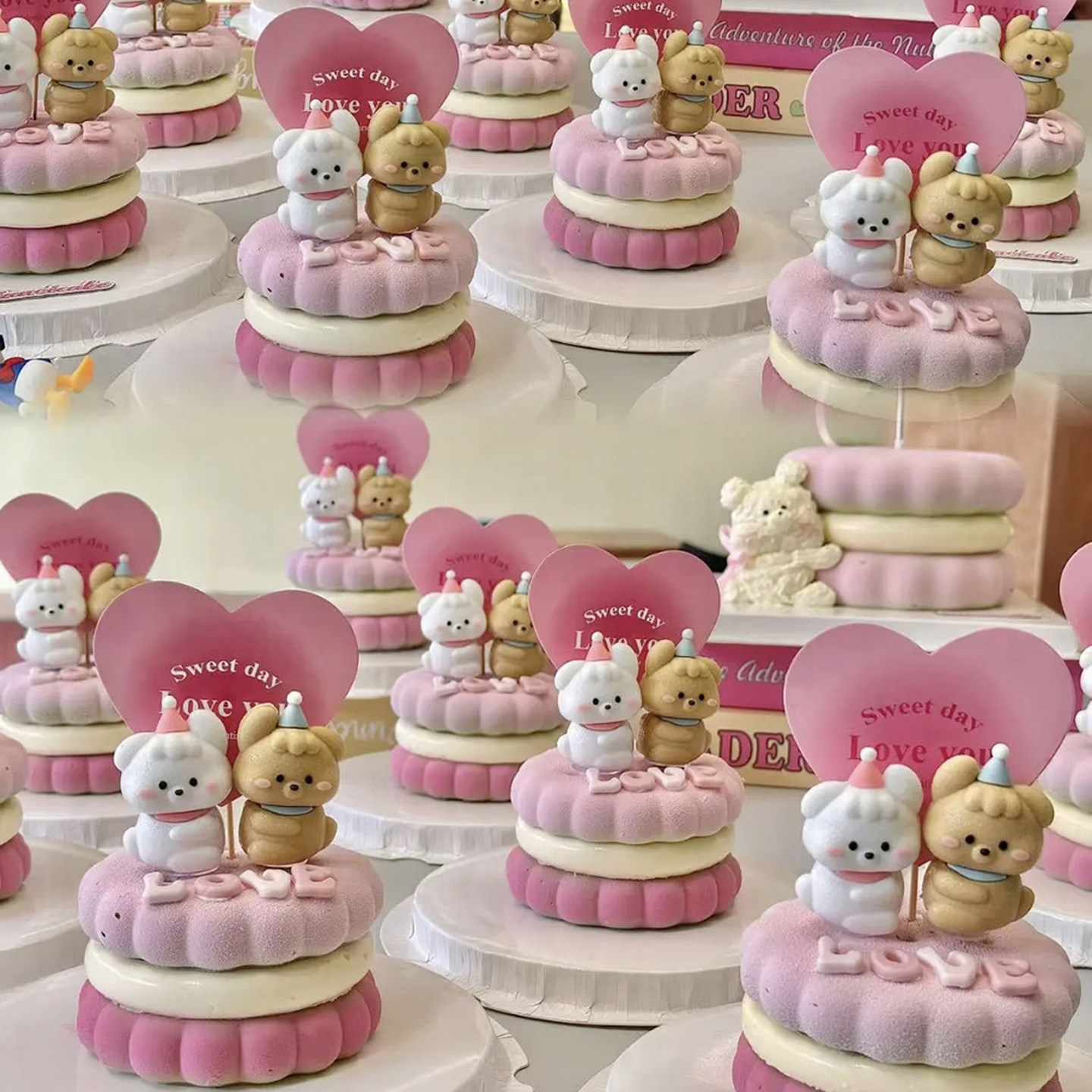 包邮七夕情人节网红蛋糕硅胶夹心小饼干模具狗狗摆件爱心卡片插件,节庆用品/礼品,蛋糕/烘焙装饰用品,淘宝优惠券,粉丝福利购,淘宝优惠卷