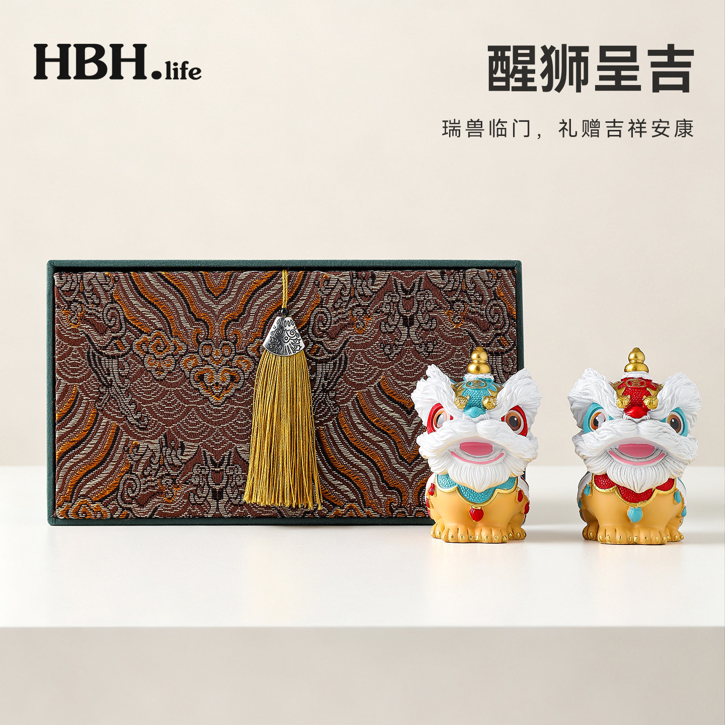 【送朋友的礼物】中式醒狮摆件图片