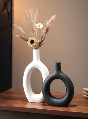 中古侘寂风花瓶法式民宿装饰摆件